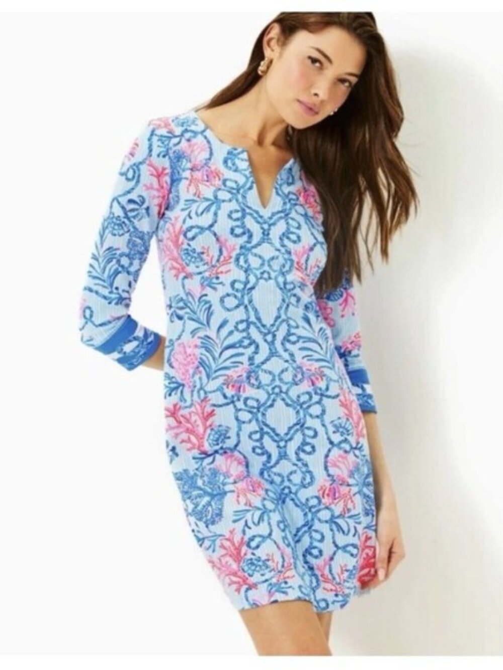 Lilly Pulitzer UPF 50+ Nadine Dress. Multi Naut Today Engineered Chillylilly L
